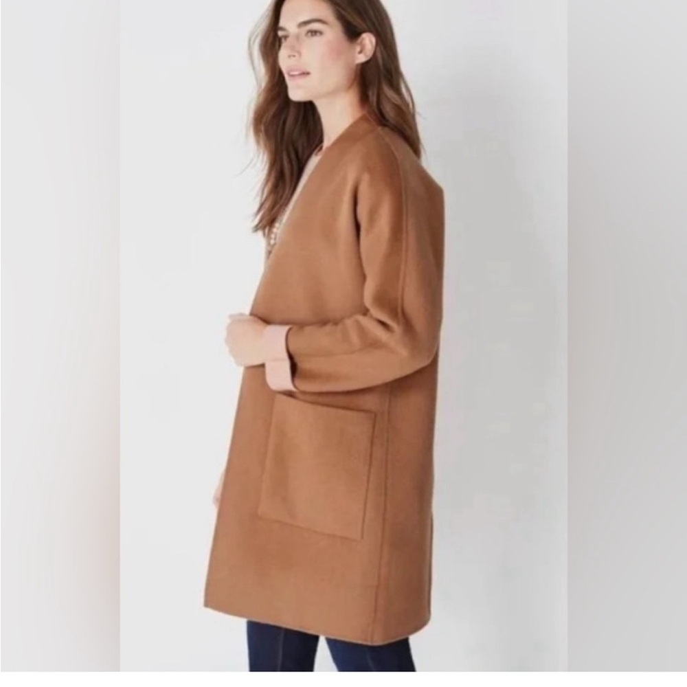 J. Jill Camel Wool Blend reversible vocab/misto Coat